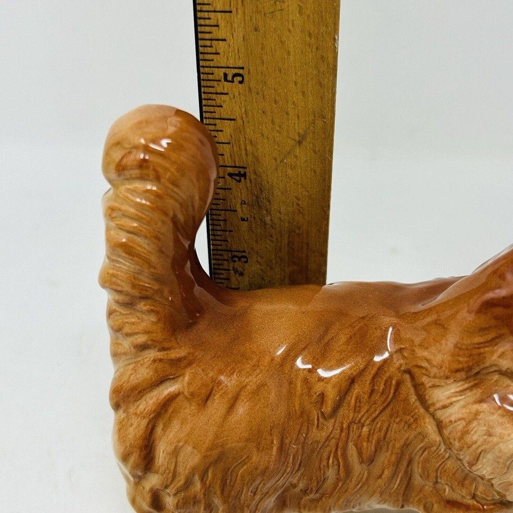 Beswick Persian Cat Ginger Orange Glossy 80s Collectible Figure 5" Tall - Picture 10 of 12